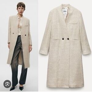 Zara cream Long Coat